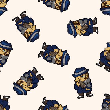 mafya, karikatür Dikişsiz desen arka plan