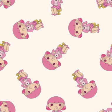 Ofis çalışanları, karikatür Dikişsiz desen arka plan