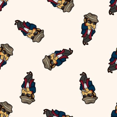 mafya, karikatür Dikişsiz desen arka plan