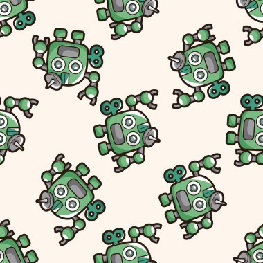 Robot, karikatür Dikişsiz desen arka plan