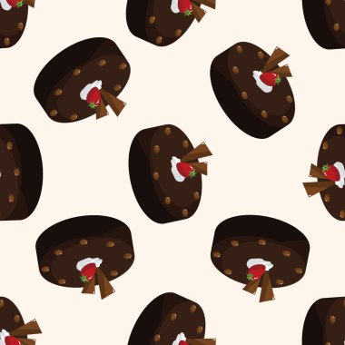 kek 10, karikatür Dikişsiz desen arka plan dekorasyon