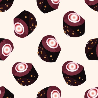 kek 10, karikatür Dikişsiz desen arka plan dekorasyon