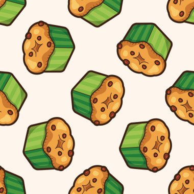 kek 10, karikatür Dikişsiz desen arka plan dekorasyon