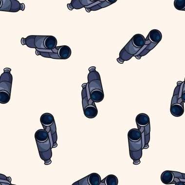 Teleskop, karikatür Dikişsiz desen arka plan