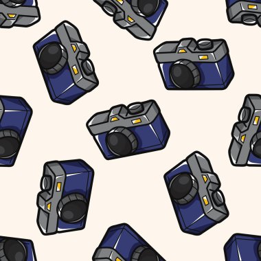 kamera, karikatür Dikişsiz desen arka plan