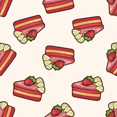 kek 10, karikatür Dikişsiz desen arka plan dekorasyon