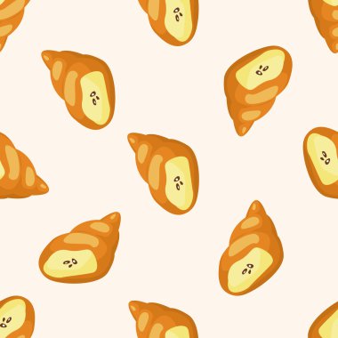 ekmek, karikatür Dikişsiz desen arka plan