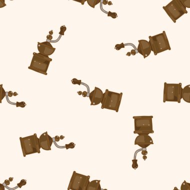 kahve makinesi Zımpara, Dikişsiz desen arka plan çizgi film