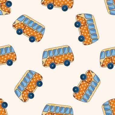 ulaşım Araba, çizgi film Dikişsiz desen arka plan