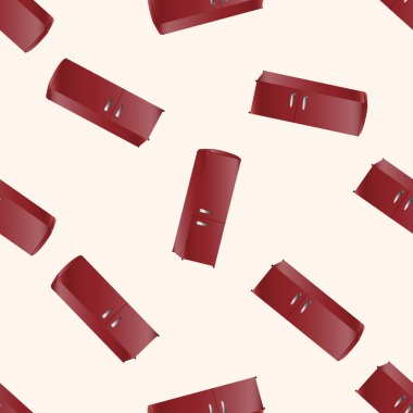 ev aletleri Tema buzdolabı, karikatür Dikişsiz desen arka plan