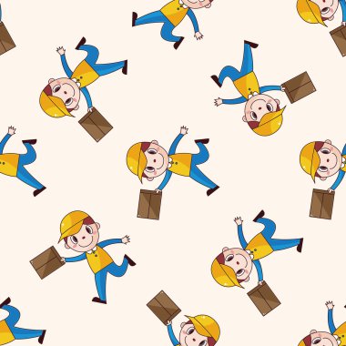 teslimatçı, karikatür Dikişsiz desen arka plan