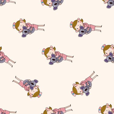 Hayvan hastalıklarıyla ilgili, karikatür Dikişsiz desen arka plan