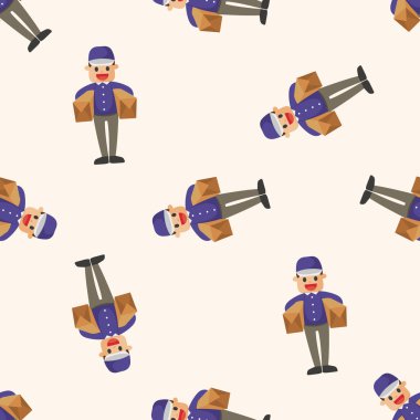 teslimatçı, karikatür Dikişsiz desen arka plan