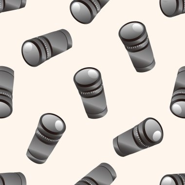 Tema objektife, karikatür Dikişsiz desen arka plan