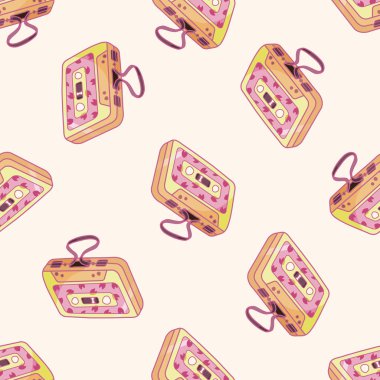 ses bandı, karikatür Dikişsiz desen arka plan