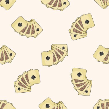 Casino poker kart, karikatür Dikişsiz desen arka plan