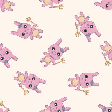 hayvan çizgi film, çizgi film Dikişsiz desen arka plan