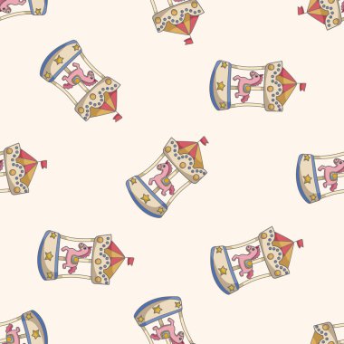 Eğlence Parkı özellikleri, karikatür Dikişsiz desen arka plan