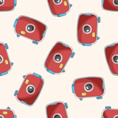 kamera, karikatür Dikişsiz desen arka plan