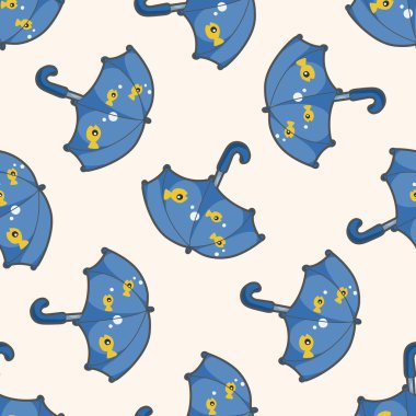 şemsiye, karikatür Dikişsiz desen arka plan