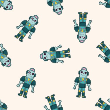 Robot, karikatür Dikişsiz desen arka plan