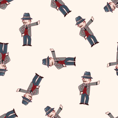 mafya, karikatür Dikişsiz desen arka plan