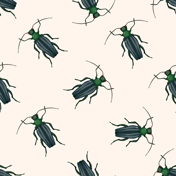 Bug dessin animé, dessin animé fond de motif sans couture — Image vectorielle