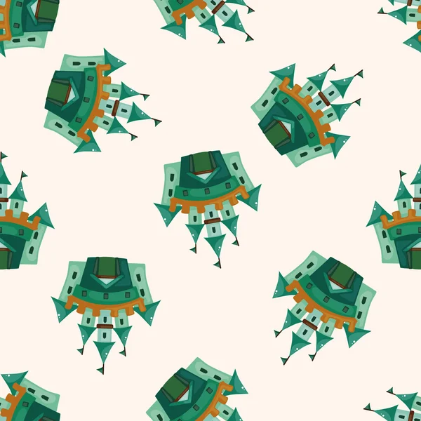 Castle, cartoon seamless pattern background — стоковый вектор