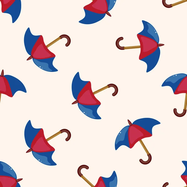 雨伞，卡通无缝图案背景 — 图库矢量图片