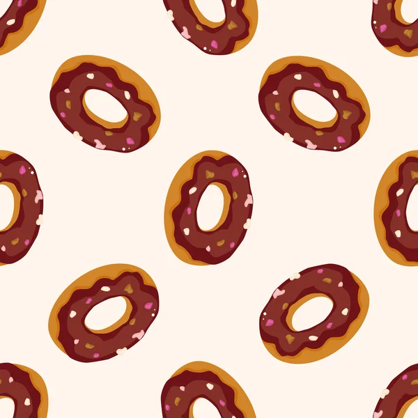 도넛, 만화 완벽 한 패턴 배경 — 스톡 벡터