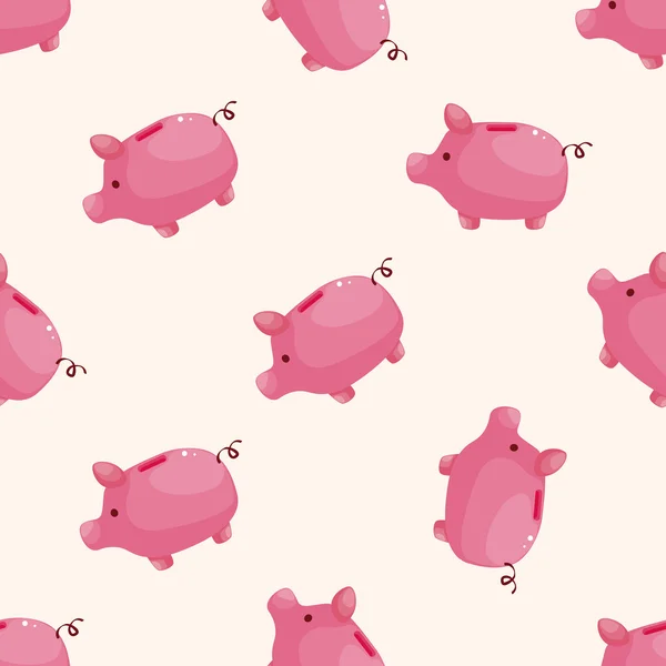 Piggybank , cartoon seamless pattern background — Stock Vector