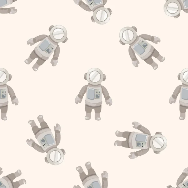 Spaceman , cartoon seamless pattern background — Stock Vector