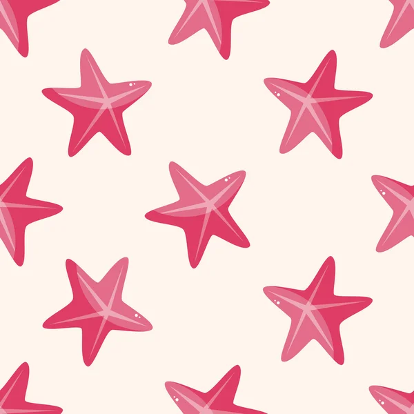 Starfish, cartoon naadloze patroon achtergrond — Stockvector