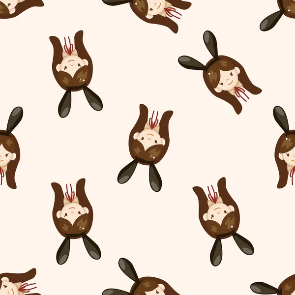 Casino Playboy Bunny, Cartoon nahtlose Muster Hintergrund — Stockvektor