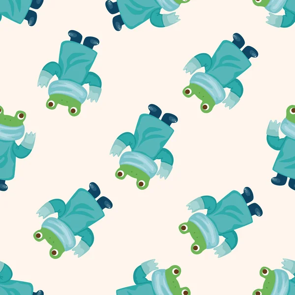 Animal frog doctor cartoon , cartoon seamless pattern background — Stock Vector