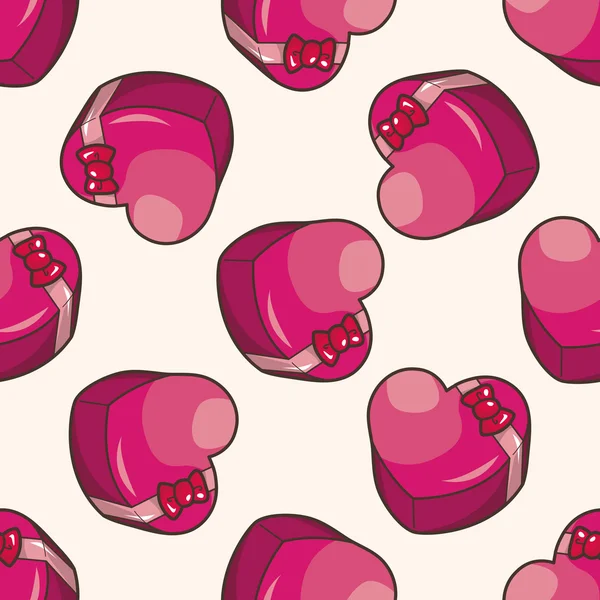 Cadeaux de chocolat, dessin animé sans couture fond de motif — Image vectorielle