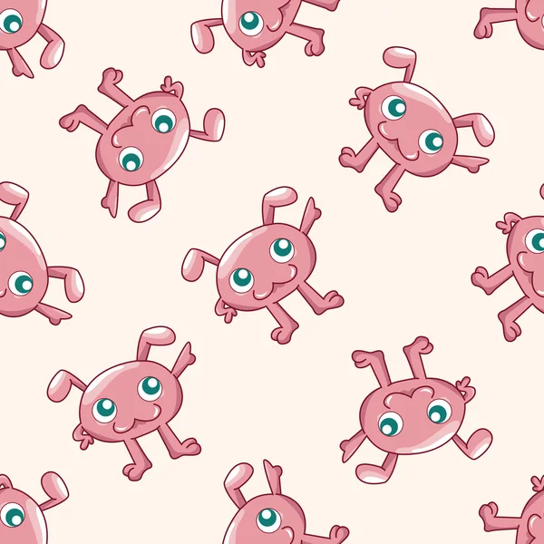 Bizarre monster , cartoon seamless pattern background — Stock Vector