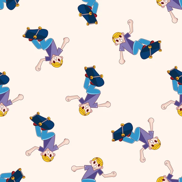 Extreme Sports, cartoon seamless pattern background — стоковый вектор