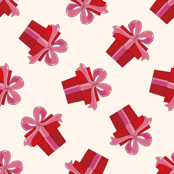 Present gift , cartoon seamless pattern background — Stock Vector