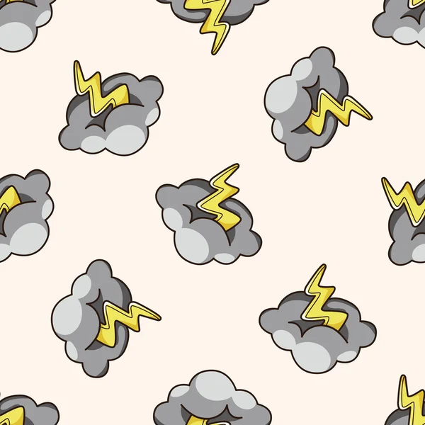 天気雨の日、漫画のシームレスなパターン背景 — ストックベクタ