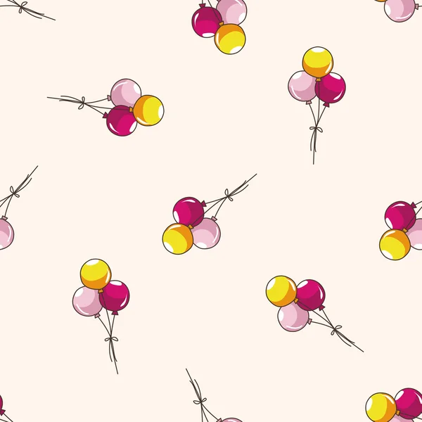 Nöjesparken ballonger, tecknade seamless mönster bakgrund — Stock vektor