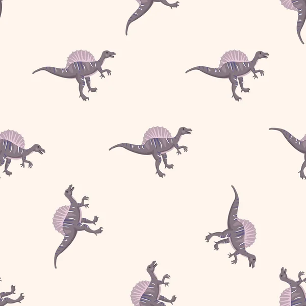 Dinosaur, cartoon naadloze patroon achtergrond — Stockvector
