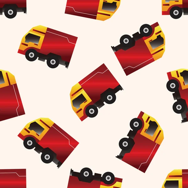 Truck , cartoon seamless pattern background — Stock Vector