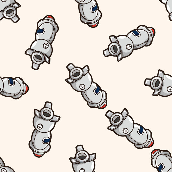 spaceship , cartoon seamless pattern background