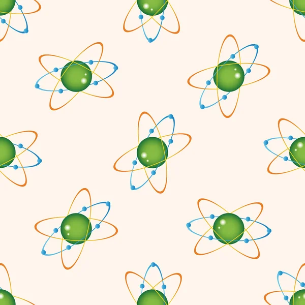 분자 구조, 만화 완벽 한 패턴 배경 — 스톡 벡터