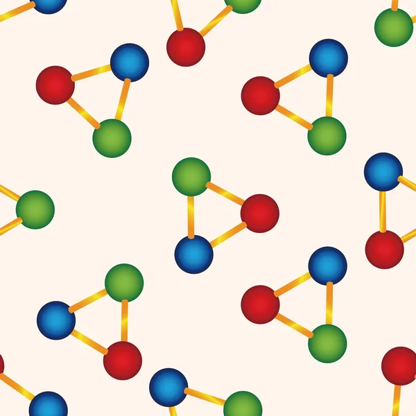 Estructura molecular, dibujos animados sin costura fondo de patrón — Archivo Imágenes Vectoriales