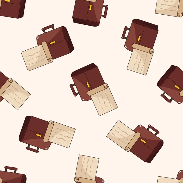 evrak çantası, karikatür Dikişsiz desen arka plan