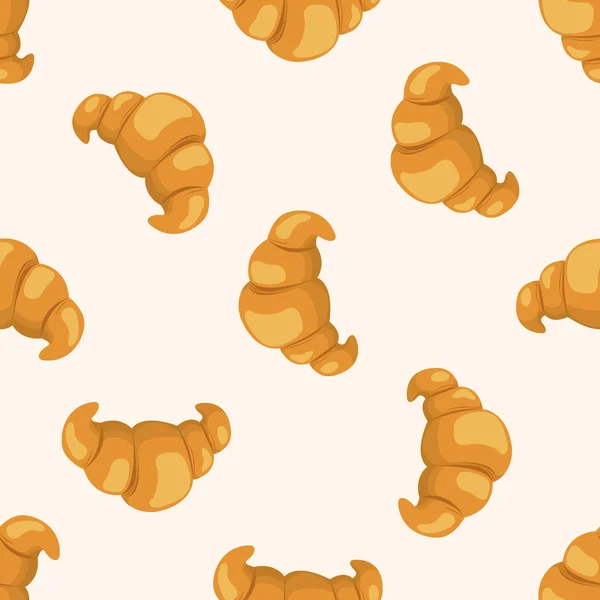 Bread, cartoon seamless pattern background — стоковый вектор