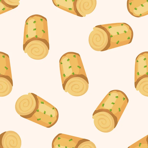Brood, cartoon naadloze patroon achtergrond — Stockvector