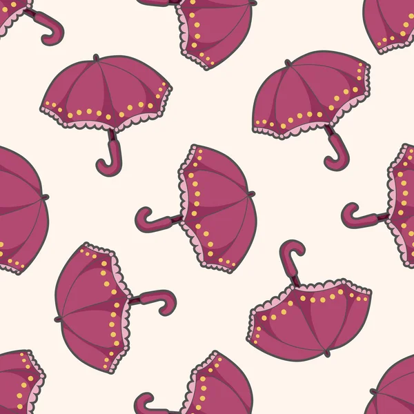 Umbrella, cartoon seamless pattern background — стоковый вектор